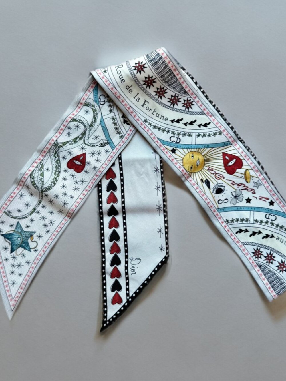 Christian Dior La Roue de la Fortune Mitzah Silk Scarf